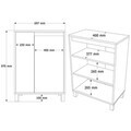 Dulap multifunctional, Hanah Home, Nord, 69.7x97x40 cm, PAL, Alb / Stejar / Gri