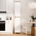 Dulap multifunctional, Hanah Home, Nord, 36x195.4x32 cm, PAL, Alb / Stejar