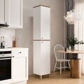 Dulap multifunctional, Hanah Home, Nord, 36x195.4x32 cm, PAL, Alb / Stejar