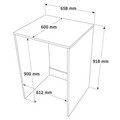 Dulap masina de spalat, Hanah Home, Nord, 65.8x91.8x60 cm, PAL, Alb / Stejar