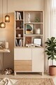 Corp biblioteca, Hanah Home, Mood, 85.2x187.8x35 cm, PAL, Nisip / Stejar