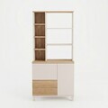 Corp biblioteca, Hanah Home, Mood, 85.2x187.8x35 cm, PAL, Nisip / Stejar