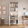 Corp biblioteca, Hanah Home, Nord, 69.5x180x32 cm, PAL, Alb / Stejar