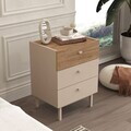 Noptiera, Hanah Home, Luke, 47.9x63.5x36.8 cm, PAL, Nisip / Stejar