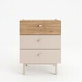Noptiera, Hanah Home, Luke, 47.9x63.5x36.8 cm, PAL, Nisip / Stejar