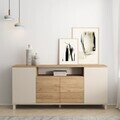 Consola, Hanah Home, Mood, 180x82.4x44.5 cm, PAL, Nisip / Stejar