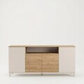 Consola, Hanah Home, Mood, 180x82.4x44.5 cm, PAL, Nisip / Stejar