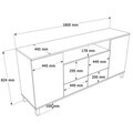 Consola, Hanah Home, Mood, 180x82.4x44.5 cm, PAL, Nisip / Stejar