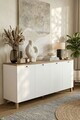 Consola, Hanah Home, Nord, 180x80x42.1 cm, PAL, Alb / Stejar