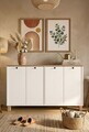 Consola, Hanah Home, Nord, 120x73.6x29.5 cm, PAL, Alb / Stejar
