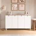 Consola, Hanah Home, Nord, 120x73.6x29.5 cm, PAL, Alb / Stejar