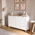 Consola, Hanah Home, Nord, 120x73.6x29.5 cm, PAL, Alb / Stejar