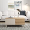 Masuta de cafea, Hanah Home, Mood, 90x40x60 cm, PAL, Nisip / Stejar