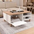 Masuta de cafea, Hanah Home, Nord, 90x38.6x60 cm, PAL, Alb / Stejar