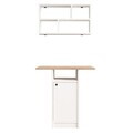 Set masă și raft de perete (2 Pieces), Hanah Home, Nord, PAL, Alb / Stejar