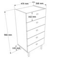 Dulap, Hanah Home, Luke, 47.9x96.6x36.8 cm, PAL, Nisip / Stejar