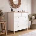 Dulap, Hanah Home, Nord, 90x85.2x40 cm, PAL, Alb / Stejar