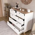 Dulap, Hanah Home, Nord, 90x85.2x40 cm, PAL, Alb / Stejar