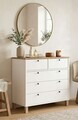 Dulap, Hanah Home, Nord, 90x85.2x40 cm, PAL, Alb / Stejar