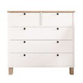 Dulap, Hanah Home, Nord, 90x85.2x40 cm, PAL, Alb / Stejar