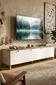 Comoda TV, Hanah Home, Nord, 180x45.6x34.1 cm, PAL, Alb / Stejar