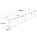 Comoda TV, Hanah Home, Nord, 180x45.6x34.1 cm, PAL, Alb / Stejar