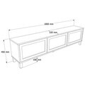 Comoda TV, Hanah Home, Dune, 180x45.6x32 cm, PAL, Stejar