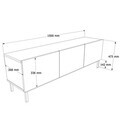 Comoda TV, Hanah Home, Coast, 150x47.3x36.8 cm, PAL, Nisip