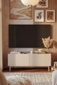 Comoda TV, Hanah Home, Coast, 120x47.3x36.8 cm, PAL, Nisip