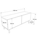 Comoda TV, Hanah Home, Coast, 120x47.3x36.8 cm, PAL, Nisip