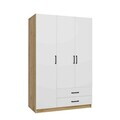 Dulap pentru haine, Hanah Home, Yaman 1600-209, 120x181x45 cm, PAL, Nuc/Alb