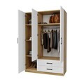 Dulap pentru haine, Hanah Home, Yaman 1600-209, 120x181x45 cm, PAL, Nuc/Alb