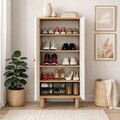 Dulap multifunctional, Hanah Home, Ayka 1600-205, 60x129x.37 cm, PAL, Alb/Maro