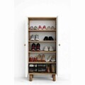 Dulap multifunctional, Hanah Home, Ayka 1600-205, 60x129x.37 cm, PAL, Alb/Maro