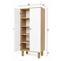 Dulap multifunctional, Hanah Home, Ayka 1600-205, 60x129x.37 cm, PAL, Alb/Maro