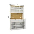 Dulap de bucatarie, Hanah Home, Vionna 1600-221, 120x191.8x44 cm, PAL, Alb