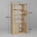 Dulap multifunctional, Hanah Home, Lisa 1600-204, 80x190x37 cm, PAL, Maro