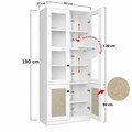 Dulap multifunctional, Hanah Home, Lisa 1600-202, 80x190x37 cm, PAL, Alb