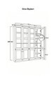Dulap multifunctional, Hanah Home, Lisa 1600-201, 160x190x37 cm, PAL, Alb