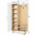 Cuier de perete, Hanah Home, Forma 1600-206, 90x173x37 cm, PAL, Alb / Stejar