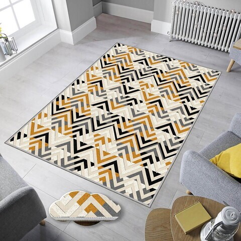 Covor, Eexfab879, 100x200 cm, Poliester, Multicolor