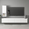 Comoda TV, Hanah Home, Sema, 160x35x29.6 cm, PAL, Alb