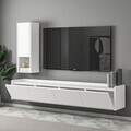 Comoda TV, Hanah Home, Sema, 160x35x29.6 cm, PAL, Alb