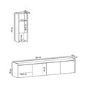 Comoda TV, Hanah Home, Sema, 160x35x29.6 cm, PAL, Alb