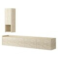 Comoda TV, Hanah Home, Sema, 160x35x29.6 cm, PAL, Travertin