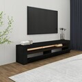 Comoda TV, Hanah Home, Batı, 150x46.8x36.8 cm, PAL, Negru