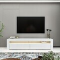 Comoda TV, Hanah Home, Batı, 150x46.8x36.8 cm, PAL, Alb