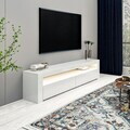 Comoda TV, Hanah Home, Batı, 150x46.8x36.8 cm, PAL, Alb