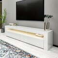 Comoda TV, Hanah Home, Batı, 150x46.8x36.8 cm, PAL, Alb