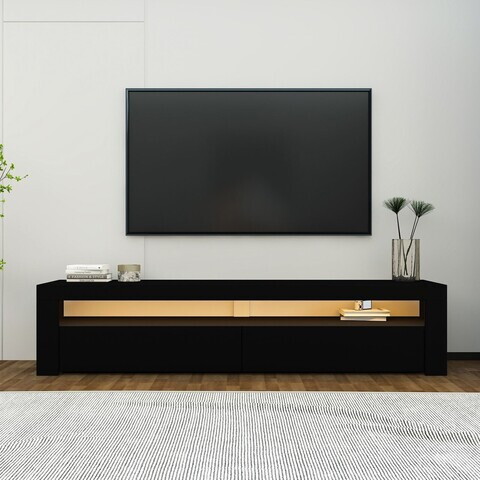 Comoda TV, Hanah Home, Batı, 150x46.8x36.8 cm, PAL, Negru